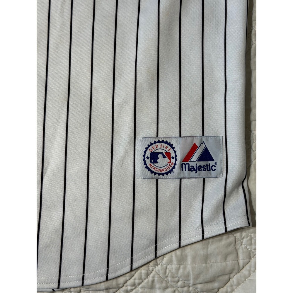 Majestic Chicago white Sox Jersey Mens XL Konerko 2005 World Series Pinstripe - Picture 2 of 15